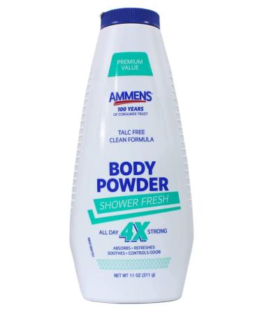 Ammens Medicated Powder Shower Fresh 11 oz (Pack of 2)