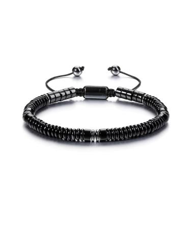 JSDDE Healing Crystals Bracelet Adjustable Natural Crystal Stone Bracelets for Men and Women Black Obsidian