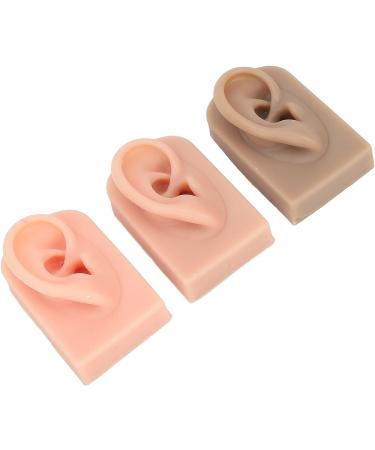 3Pcs Silicone Right Ear Model | Soft & Flexible with 3 Colors | Easy to Use & Reusable Human Ear Model - Buy Online on GoSupps.com