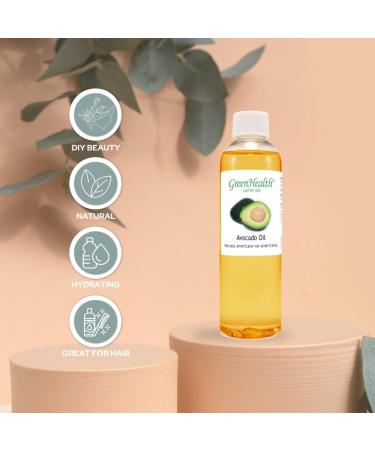 GreenHealth Avocado Oil 100% Pure & Undiluted - 8oz | All-Natural Cooking & Skin Care Oil - Buy Online on GoSupps.com