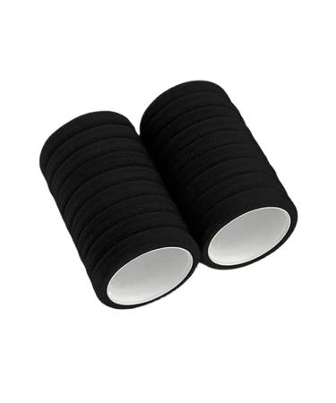 100PCS Black Hair Ties for Women - Seamless Thick Cotton Ponytail Holders for Soft, Thick, and Curly Hair - Elastic Bands for Girls (2 Inch Diameter) - Buy Online on GoSupps.com