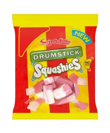 Swizzels Matlow Drumstick Squashies Raspberry & Milk Flavour 12x145g