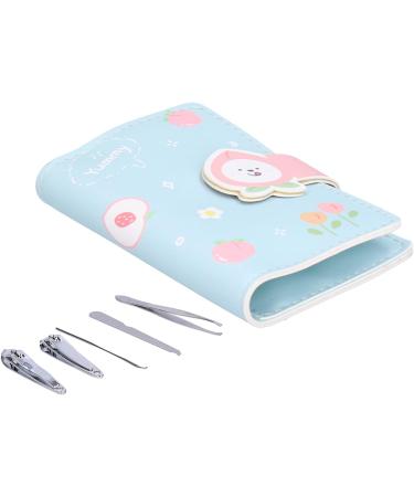 Nail Care Kit for Girls Student-friendly Manicure Set with Cute Cartoon Clippers and Scissors Utensil Tools Includes Essential Shower Squeegees (3418A Fruit Button-Peach) - Buy Online on GoSupps.com