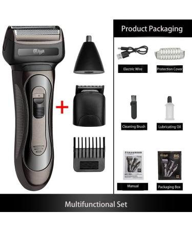 Buy Electric Shavers for Men - Wet & Dry Foil Shaver 3-in-1 Grooming Kit Cordless Beard Razor Gift for Husband Dad Boyfriend (Black - Buy Online on GoSupps.com