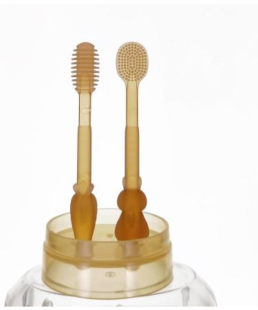 Baby Toothbrush Set Toddler Toothbrush Soft Silicone Brush Head Milk Teeth Toothbrush 12 Months and up Manual Training Tooth Brush for Babies Kids Children Rhinoon - Buy Online on GoSupps.com