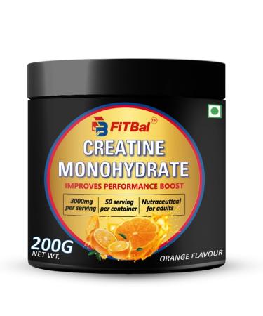 Creatine Monohydrate Orange - 200g | Help Athletic Performance Boost Energy and Support Muscle Growth