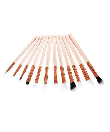 12-Piece Professional Eye Makeup Brush Set - Blender Eyeliner Eyebrow & Concealer Brushes - High-Quality Beige Cosmetic Tools - Buy Online on GoSupps.com