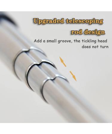 Retractable Silicone Back Scratcher - Portable Travel Massager for Seniors | Anti-Itching Cat Scratch Design in Orange (22-62cm) - Buy Online on GoSupps.com