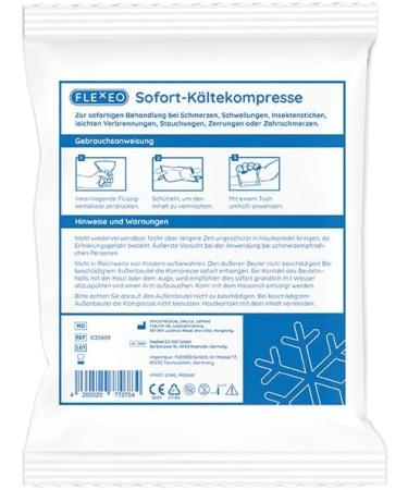20x Flexeo Large Immediate Cooling Compress - 15x17 cm Cold Soothing Ice Packs for Fast Relief | Instant Cool Packs for Pain Relief - Buy Online on GoSupps.com