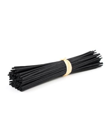 Frandy House Reed Diffuser Sticks Natural Rattan Sticks for Replacement Reeds 12 x0.12 inches Black Color (60pcs)