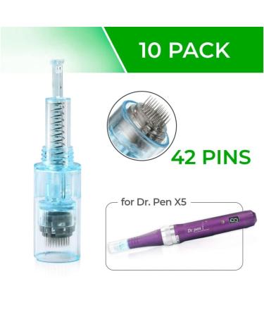 Dr. Pen Ultima X5 Replacement Cartridges - 10 Pack 42 Pins (0.25mm) - Disposable Bayonet Slot Parts - Buy Online on GoSupps.com