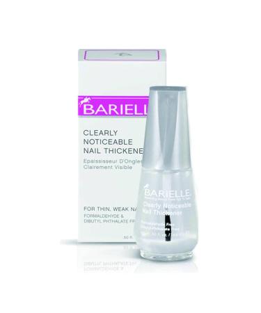 Barielle Clearly Noticeable Nail Thickener, Top Coat Instantly Thickens Nails Up To 50%, Perfect for Damaged Nails, Quick-Drying, Heals Cracked, Split, or Peeling Nails, Promotes Nail Growth, .5 Ounce