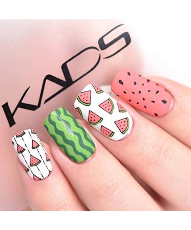 KADS Nail Art Stamping Plate - Warm Color Summer Watermelon Design | DIY Nail Tool (SU001) - Buy Online on GoSupps.com