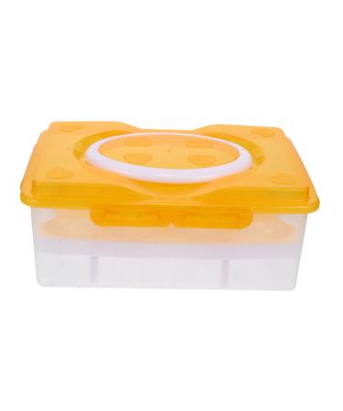 Egg Storage Box Plastic Tray Plastic Eggs Plastic Egg Holder Tray Egg Plate Travel Filling re-usable Orange 24X16.5X10CM