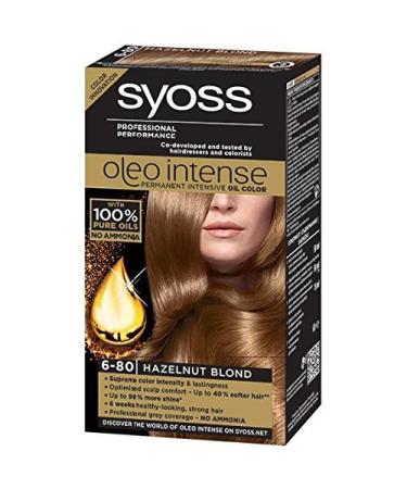 Syoss Syoss Oleo Intense Hair Color Dye Pure Oils 0% Amonia 6-80 Blond noisette