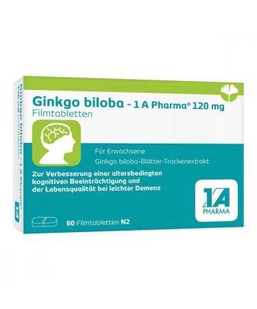 Ginkgo Biloba-1a Pharma 120 mg film-coated tablets 60 pieces 60 pieces (1 pack)