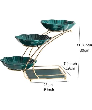 Fruit Basket Bowl 3-Tier Ceramic Fruit Basket Fruit Bowl with Tissue Box Vegetable Bread Countertop Fruit Storage Stand Rack for Kitchen Organize Fruit Trays for Party (Color : Blue) (Color : Blue - Buy Online on GoSupps.com