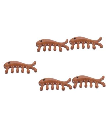 Beavorty 5st massage comb in fish form massage comb for the scalp portable massage comb wooden ridge wooden massage hair tubing ridge wide tooth comb crest still comb massager man tool