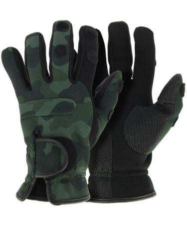 A&N Fishing Gloves Neoprene Camouflage Size M - XL Winter Gloves