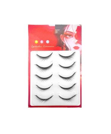Andy's Orchids Cat Eye Lashes Fox Eyelashes Natural Look False Eyelashes 3D Faux Mink Manga Lashes Winged Eyelashes 8-15mm L Shape Fake Lashes Eyelashes Extensions 5 Pairs