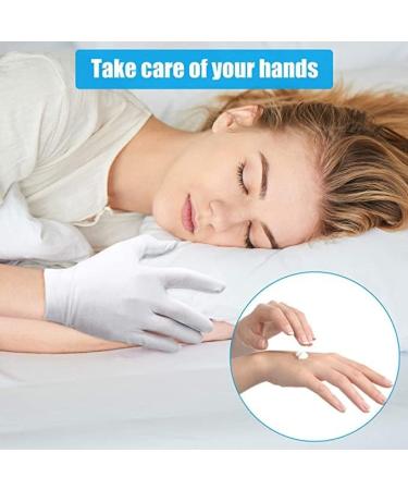 7 Pairs White Cotton Gloves for Dry Hands - Moisturizing Overnight Eczema Relief - Washable One Size Fits All - Buy Online on GoSupps.com