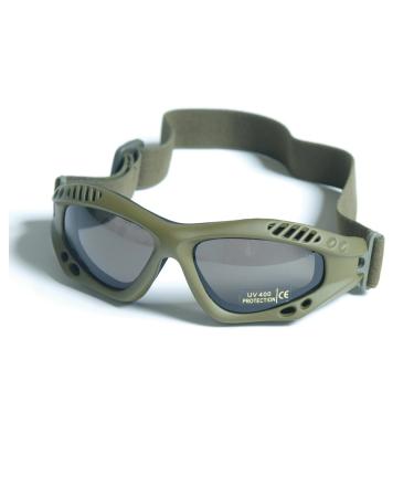 Mil-Tec Commando Goggles Air Pro Smoke Lens Olive Frame