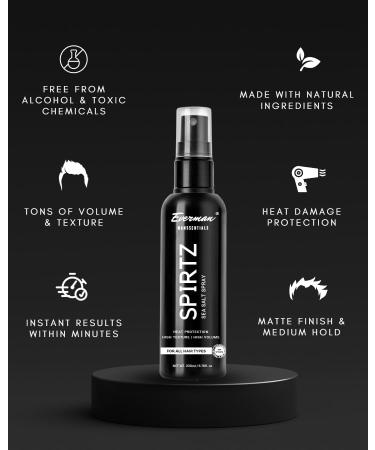 _Hax..xed Everman Spirtz Sea Salt Spray | High Texture & Volume | Alcohol-Free Hair Spray | Made with Natural Ingredients | Instant Results | Prestyler with Heat Protection (200ml) - Buy Online on GoSupps.com