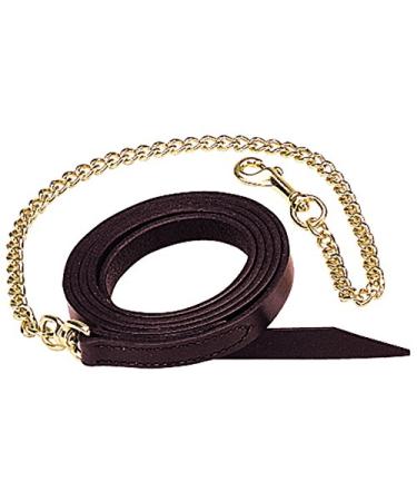 Weaver Leather Lead with Stud Chain Mahogany 7'
