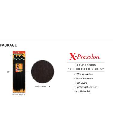 Sensationnel 6X X-Pression Pre-Stretched Braid 58 in (4) - Buy Online on GoSupps.com