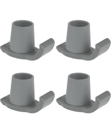 Walker Glide Skis 4 Pcs Universal Fit Walker ski Glides Easy to Use Rubber Walker Glides Walker Feet Replacement (Grey-4pc)