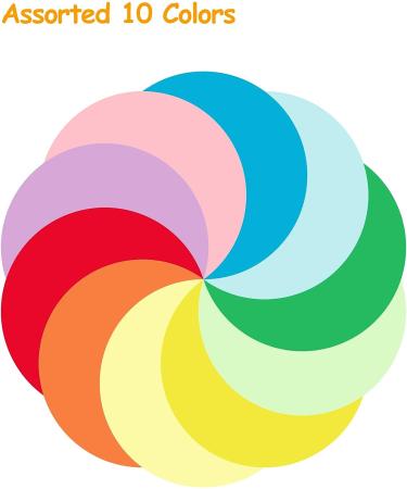 Ezyaid 6 Inch Construction Paper Circles - 200 Assorted Color Sheets for Kids Arts & Crafts - Buy Online on GoSupps.com