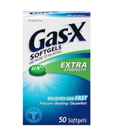 Gas-X Extra Strength Antigas Softgels 50 Count - Buy Online on GoSupps.com