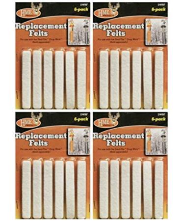 Game Trail Accessories Drop Wick Replacement Felts (24 Pack) Deer Scent Dispenser Pack for Buck Scrapes, Scent Wicks for Hunting