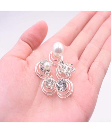 60 Pieces Wedding Hair Spirals - Rhinestone & Pearl Accessories for Bridal DIY Styles - Buy Online on GoSupps.com