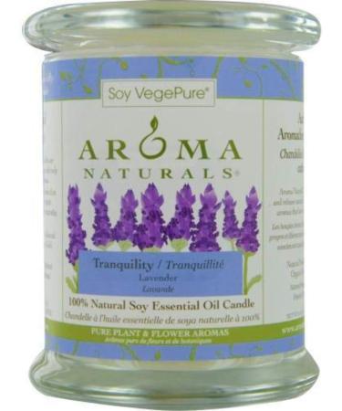 100% Natural Soy Essential Oil Candle - Tranquility Lavender 8.8 oz | Aroma Naturals - Eco-Friendly & Luxurious Home Fragrance - Buy Online on GoSupps.com