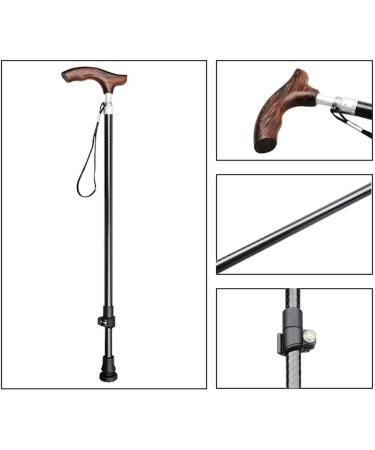 Elderly Crutches Lightweight Telescopic Stick Non-Slip Walking Stick with Solid Wood Handle Interesting - Buy Online on GoSupps.com