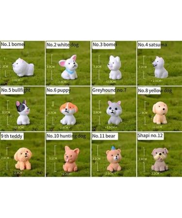 Comimark 12 pc Adorable Cartoon Dog Ornaments - Perfect for DIY Decorations & Cupcake Toppers! - Buy Online on GoSupps.com