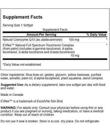 Swanson CoQ10 100mg with Tocotrienols 10mg - 60 Softgels (2 Pack) | Premium Heart Health Supplement - Buy Online on GoSupps.com