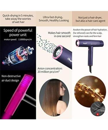 Ckeyin Foldable Professional Hair Dryer 1300W Powerful Negative Ion Far Infrared Fast Drying Air Blow Hair Dryer with Memory 45 - Buy Online on GoSupps.com