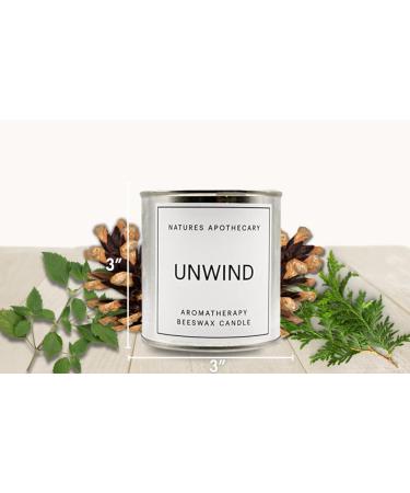 Unwind Aromatherapy Beeswax Candle - Patchouli & Cedarwood All-Natural & Non-Toxic Smokeless Air Cleaner Hand-Poured in USA - Buy Online on GoSupps.com