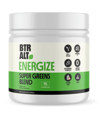 Better Alt Greens Powder, Helps Reduce Bloating, Detox with Greens Superfood Powder, No Lead-Lab Tested, 15 Super Green Blend of Spirulina & More, Vegan & Mint Flavor, Add to Smoothies
