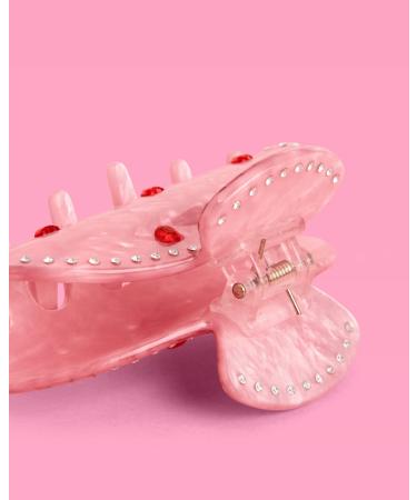 Fetti Heart Claw Clip - Pink Acrylic Hair Accessory for Bachelorette & Valentines Party | Bridesmaid Gift - Buy Online on GoSupps.com