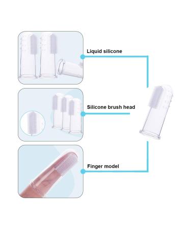 6pcs Baby Finger Toothbrush Set - Silicone Oral Care for Infants 6-18 Months | Soothes Gums & Promotes Oral Health - Buy Online on GoSupps.com