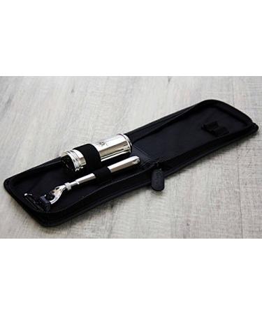 Classic Men's Travel Shaving & Grooming Set | 3 Edge Razor & Synthetic Badger Hair Brush | Perfect for International Shipping - Buy Online on GoSupps.com