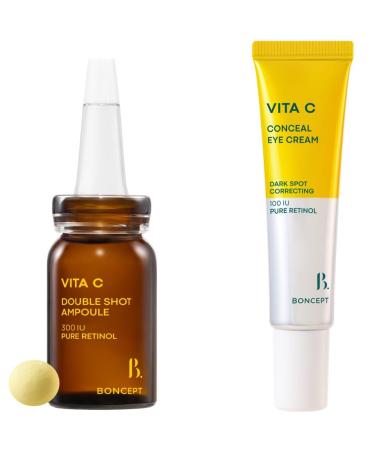 BONCEPT Vita C Capsule Double Shot Ampoule Kit + Vita C Conceal Eye Cream Bundle
