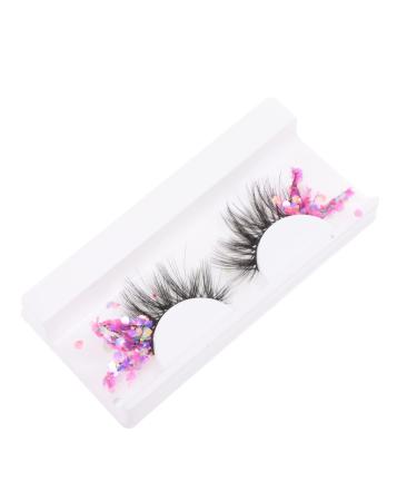 FOMIYES 1 Pair Fake Eyelashes Makeup Accessories Colored Lash Extensions Fluorescence Long and Thick Lashes Soft Light Fake Lash Fluffy False Eyelashes Women Tania 3d Fiber Girl
