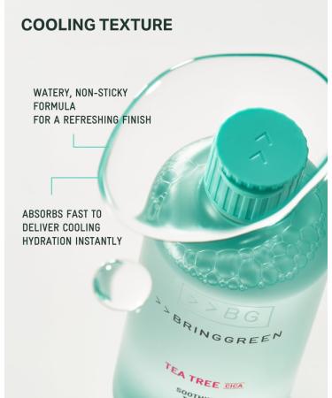 BRING GREEN Tea Tree CICA Soothing Toner | Mild Daily Skincare Routine for Cooling and Hydrating Effect (8.5 Fl. Oz. 250ml) - Buy Online on GoSupps.com