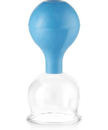 Pulox Cupping Glass Set of 3 - Real Glass with Suction Balls (40mm 52mm 62mm) - Blue - International Shipping Available - Buy Online on GoSupps.com