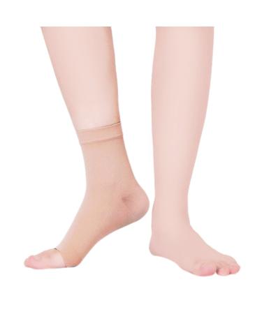 Aivtalk women elastic footband compression socks compression ankle bandage support compression socks for ankle support pain relief and blood circulation skin color l