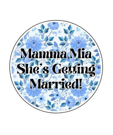 Personalised Hen Do Wedding Design Edible Cocktail Drink Toppers x 1 Sheet (Mamma Mia 15 x 2" Inches)